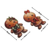 Nyomtatott dekorkarton - Mézi pár 2db/csomag – karácsonyi dekorációhoz