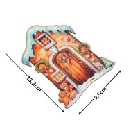 Nyomtatott dekorkarton - Mézeskalács ajtó - mézikkel – karácsonyi dekorációhoz