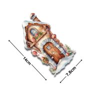 Nyomtatott dekorkarton - Mézeskalács ajtó - cukorkás – karácsonyi dekorációhoz