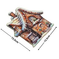 Nyomtatott dekorkarton - Mézeskalács házikó 15cm – karácsonyi dekorációhoz