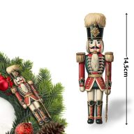 Nyomtatott dekorkarton - Diótörő hosszúszakáll 14,5cm – karácsonyi dekorációhoz