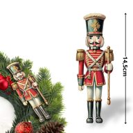 Nyomtatott dekorkarton - Diótörő rövidszakáll 14,5cm – karácsonyi dekorációhoz