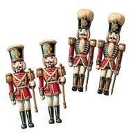 Nyomtatott dekorkarton - Diótörő 8,5cm 4db/cs – karácsonyi dekorációhoz