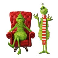 Nyomtatott dekorkarton - Grincs szett 2db/cs – karácsonyi dekorációhoz