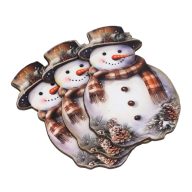 Nyomtatott dekorkarton - Hóember 3db/cs – karácsonyi dekorációhoz