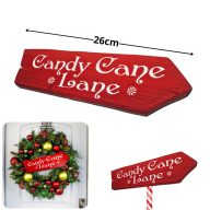Nyomtatott dekorkarton - Candy Cane Lane útjelző 26cm – karácsonyi dekorációhoz