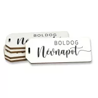 Nyomtatott dekorkarton - Boldog névnapot táblák 5db – kreatív dekorációhoz