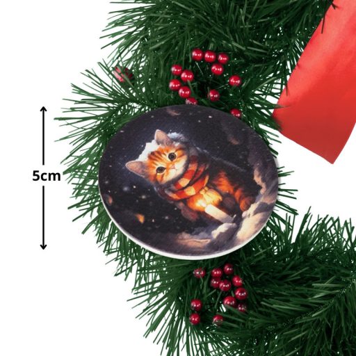 Nyomtatott fa tábla - Téli kisállatok 5db/csomag – karácsonyi dekorációhoz