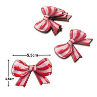 Nyomtatott dekorkarton - Cukorka masni 4db/csomag – karácsonyi dekorációhoz