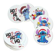 Nyomtatott fa tábla - Stitch karácsonyi szett 5db/csomag – karácsonyi dekorációhoz