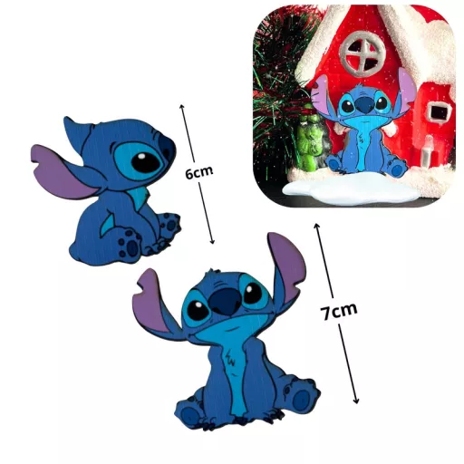 Nyomtatott dekorkarton - Stitch figura 2db/csomag – kreatív dekorációhoz