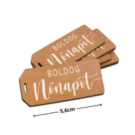 Nyomtatott dekorkarton - Boldog nőnapot scrapbook táblák 5db/cs natúr – húsvéti dekorációhoz