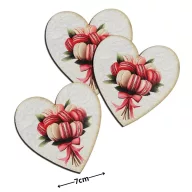 Nyomtatott dekorkarton - Szív táblák 3db/cs Macaron csokor – valentin napi dekorációhoz