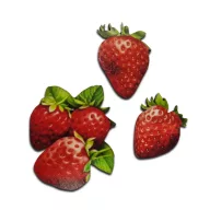 Nyomtatott dekorkarton - Eper szett 3db/csomag – festéshez, dekorációhoz