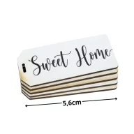 Nyomtatott dekorkarton - Sweet Home biléta 5db/csomag – kreatív dekorációhoz