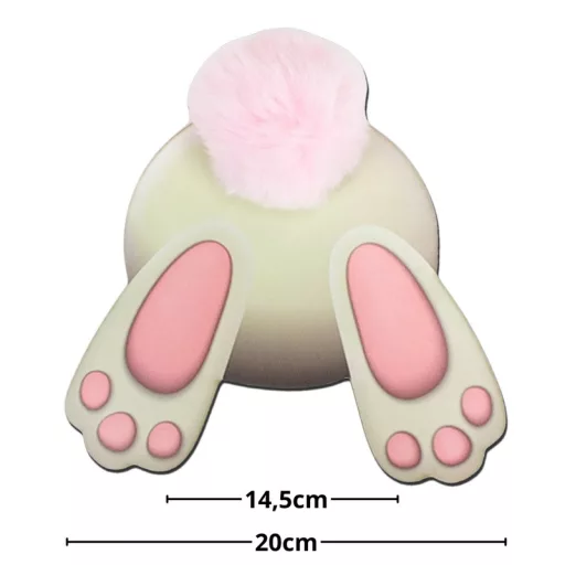 Nyomtatott dekorkarton - Nyuszi popi rózsaszín 20cm – kreatív dekorációhoz