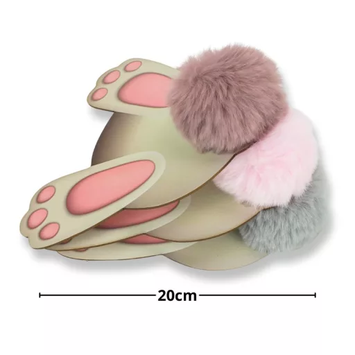 Nyomtatott dekorkarton - Nyuszi popi mályva 20cm – kreatív dekorációhoz