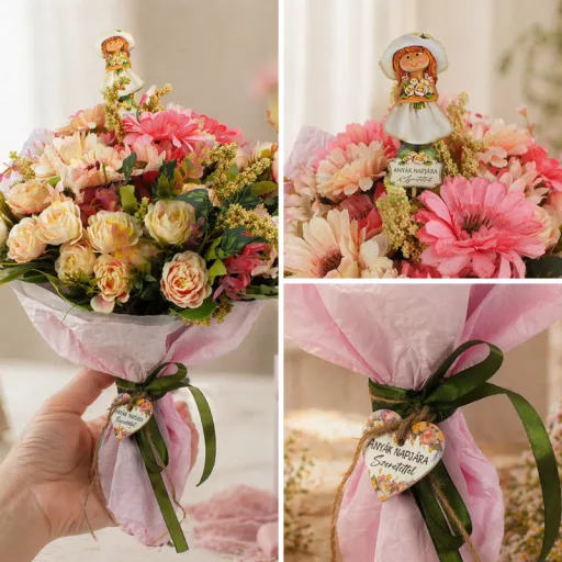 Nyomtatott dekorkarton - Anyák napjára szeretettel kislány 3db/csomag – anyák napi dekorációhoz