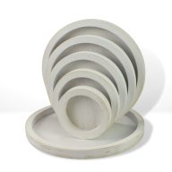 Tálca szett fehér 6db/szett – koszorúkészítéshez – Koszorú alapok, asztal- és ajtódísz kellékek