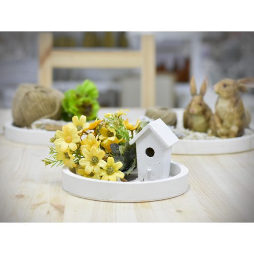 Tálca szett fehér 6db/szett – koszorúkészítéshez – Koszorú alapok, asztal- és ajtódísz kellékek