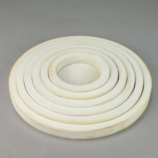 Tálca szett fehér 6db/szett – koszorúkészítéshez – Koszorú alapok, asztal- és ajtódísz kellékek