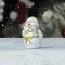 Kerámia hóember dobozban – karácsonyi dekorációhoz