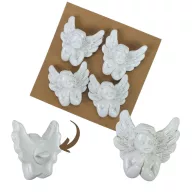 Kerámia imádkozó gyermek angyalkák 4db/csomag – kegyeleti dekorációhoz