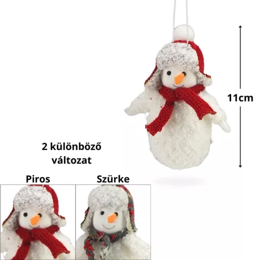 Kucsmás, sálas hóember 2 féle – karácsonyi dekorációhoz