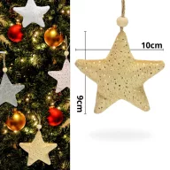 Textil akasztható csillag 4 féle – karácsonyi dekorációhoz