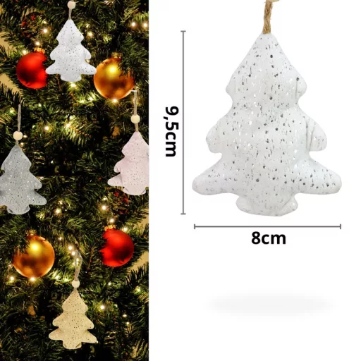 Textil akasztható fenyő 4 féle – koszorúhoz, asztaldíszhez