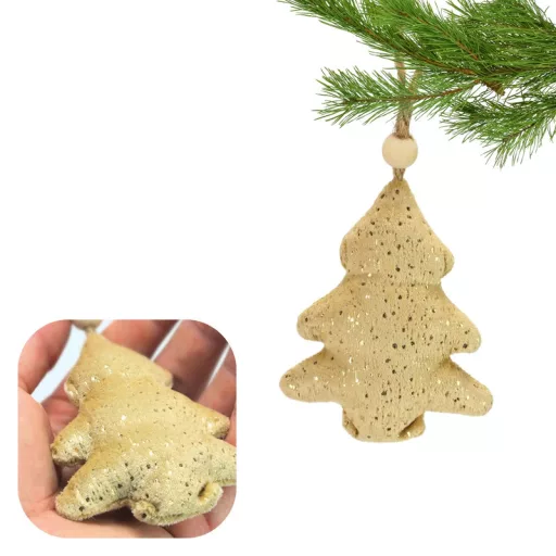 Textil akasztható fenyő 4 féle – koszorúhoz, asztaldíszhez