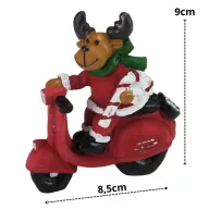 Poly nyalóka pálcás rénszarvas motoron – koszorúhoz, asztaldíszhez