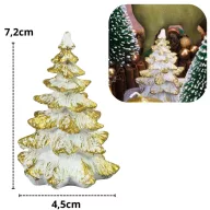 Poly fenyőfa fehér-arany – koszorúhoz, asztaldíszhez