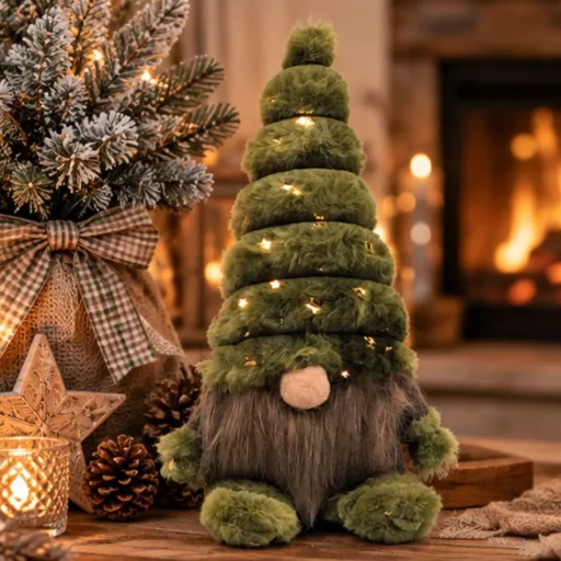 Zöld arcátlan manó arany csillag díszítéssel
