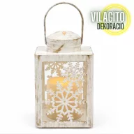 Antik fehér hópihés lámpás