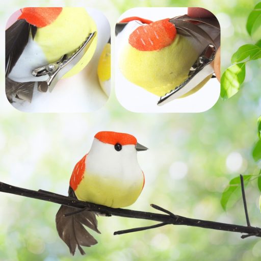 Színes madarak 12db/dob – kreatív dekorációhoz – Dekorációs kellékek