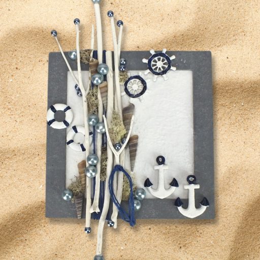 Natúr kocka képkeret 25x25cm – festéshez, decoupage technikához