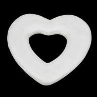 Polisztirol szív lapos 27cm – valentin napi dekorációhoz