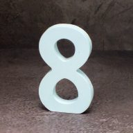 Fa asztalszámok fehér 8-as 1db/csomag – esküvői dekorációhoz