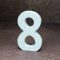 Fa asztalszámok fehér 8-as 1db/csomag – esküvői dekorációhoz