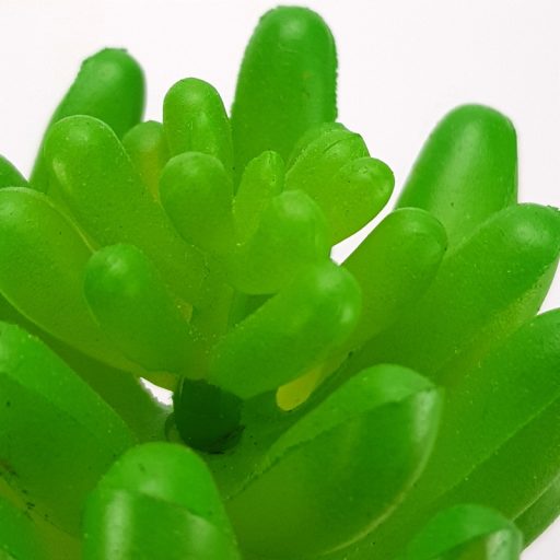 Pozsgás műnövény – virágdekorációhoz, koszorúhoz – Selyemvirágfej, csokor, zöldek #7450A