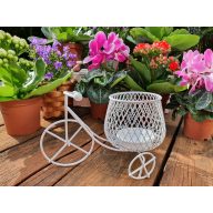 Fém bicikli mécsestartó kicsi – nyári dekorációhoz