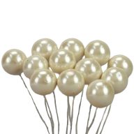 Bogyó nagy gyöngyházfehér 12db/csomag – koszorúhoz, természetes dekorációhoz