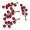 Piros bogyópick hosszúkás 4db/csomag – virágdekorációhoz, koszorúhoz