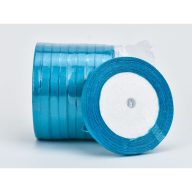 Azúr szatén szalag 6mm 10 tekercs - OKOSÁR!