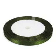 Fenyőzöld szatén szalag 6mm x 22méter – kreatív dekorációhoz