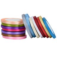 Szatén szalag 6mm x 22méter 15db - OKOSÁR! – kreatív dekorációhoz