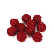 Vessző gömb piros 4cm 10db/csomag – kreatív dekorációhoz – kreatív hobby projektekhez és dekorációhoz – Papelito.hu