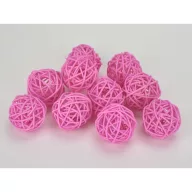 Vessző gömb rózsaszín 4cm 10db/csomag – kreatív dekorációhoz – kreatív hobby projektekhez és dekorációhoz – Papelito.hu