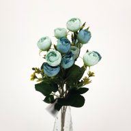 Begónia csokor - kék-menta – virágdekorációhoz, koszorúhoz